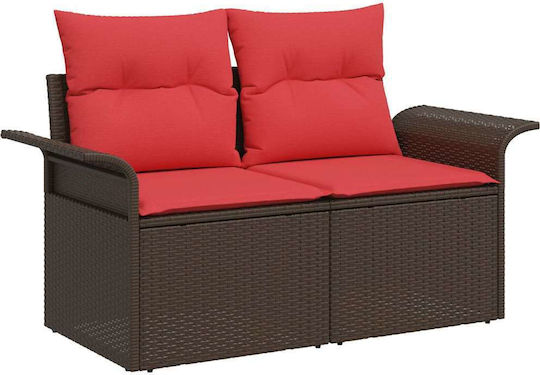 Garten- und Outdoor-Möbelsets 9 Stück Braun mit Kissen