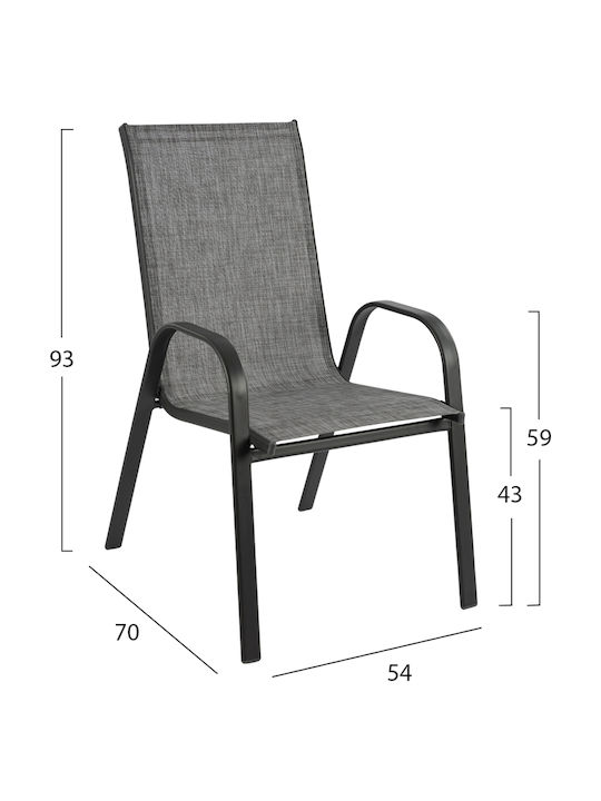 Set Dining de Exterior Bruno 7 Piese Gri