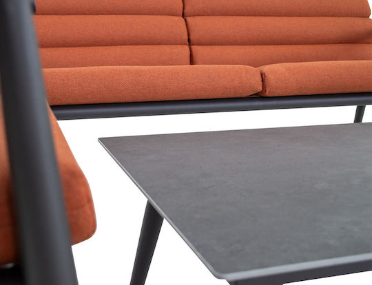 Σετ Σαλονιού Εξωτερικού Χώρου Harper 4τμχ Terra με Μαξιλάρια