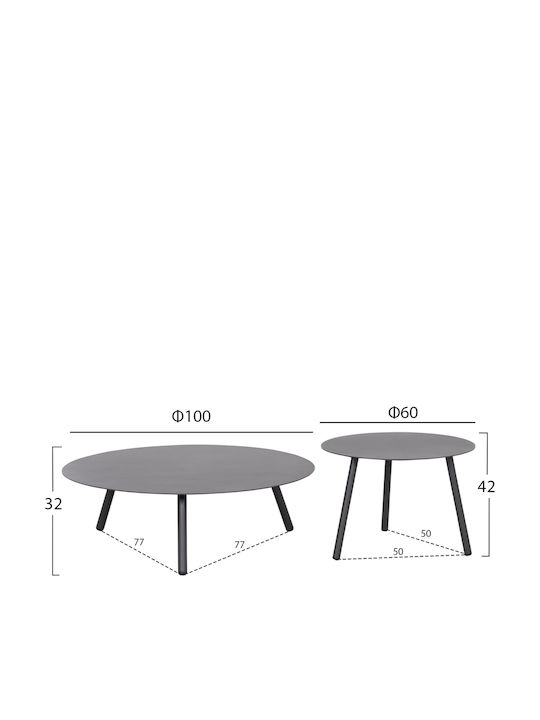 Garten- und Outdoor-Möbelsets 5 Stück Grau mit Kissen