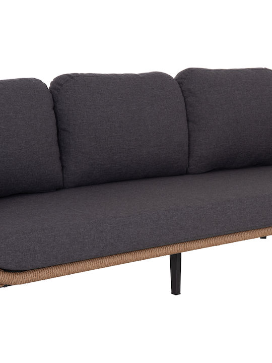 Garten- und Outdoor-Möbelsets 5 Stück Grau mit Kissen
