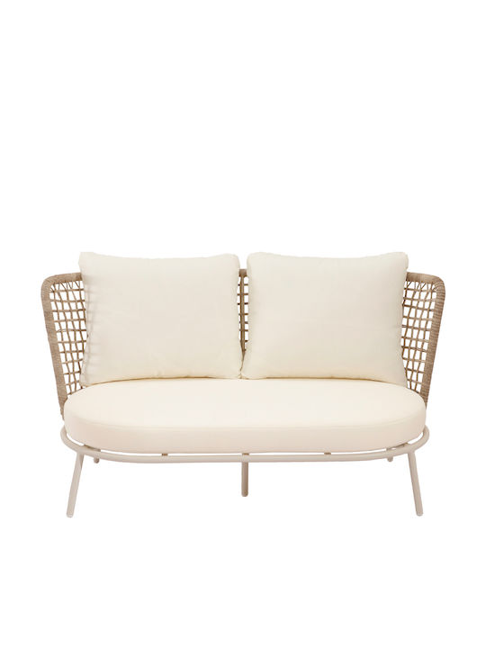 Garten- und Outdoor-Möbelsets Typsatz Wohnzimmer 4 Stück Beige mit Kissen