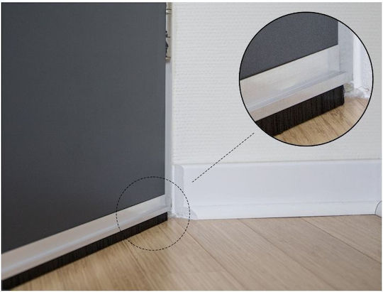 DeLock Door Draft Stopper for Door / Window with Brush in Black Colour 1mx0.73cm