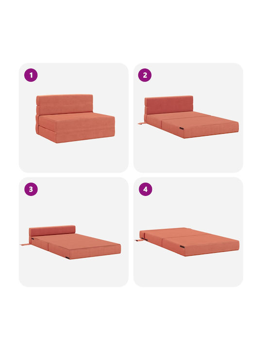 Armchair Bed Red Orange 70x72x60cm