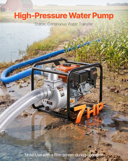 Vevor Benzinbetriebene Oberflächenwasserpumpe 7hp