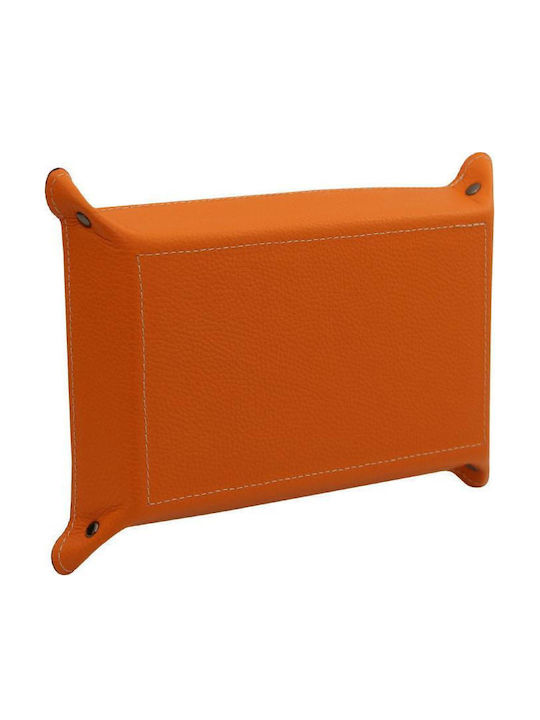 Tuscany Leather Dekorative Körbchen Aus Künstlichem Leder Orange Tuscany Leather Dekorative Körbchen Aus Künstlichem Leder Orange