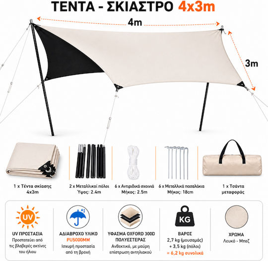 ForHome Τέντα Λευκή