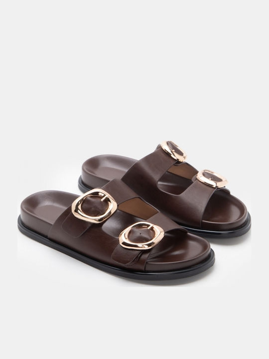 Women's Flat Sandals Flatforms Brown