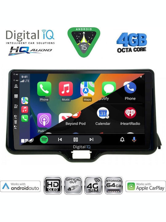 Digital IQ Car Audio System for Toyota Yaris Mazda 2 2023 with Touch Screen 10" Digital IQ BXK 19738 CPAA Bluetooth USB Wi-Fi GPS Apple CarPlay Android Auto