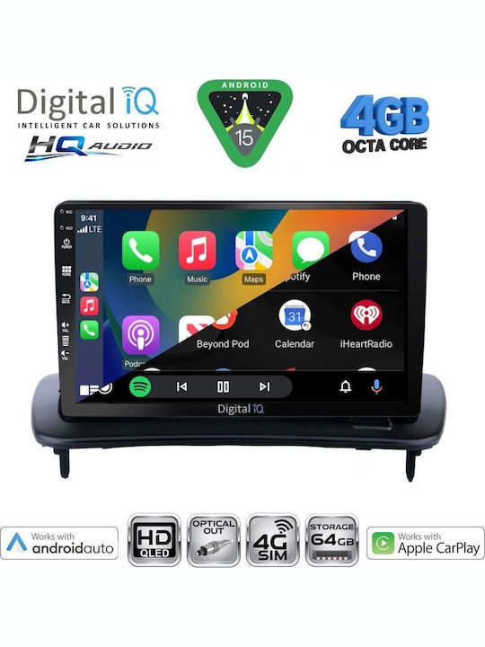 Digital IQ Car Audio System for Volvo C30 / S40 2004-2013 (Bluetooth/USB/WiFi/GPS/Apple CarPlay/Android Auto) with 9" Touch Screen