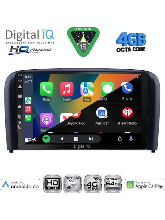 Digital IQ Car Audio System for Volvo C30 / S40 2004-2013 (Bluetooth/USB/WiFi/GPS/Apple CarPlay/Android Auto) with 9" Touch Screen
