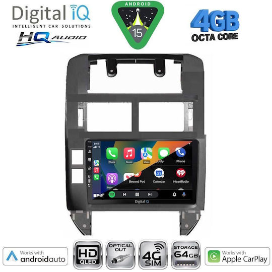 Digital IQ Car Audio System for Volkswagen Polo 2002-2009 Bluetooth USB WiFi GPS Apple CarPlay Android Auto with 9" Touch Screen