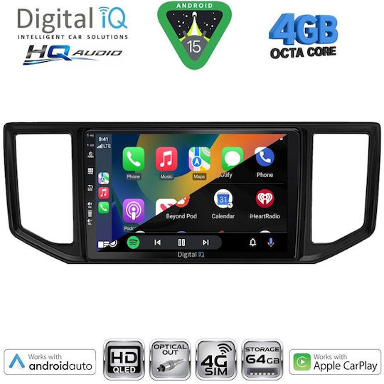 Digital IQ Ηχοσύστημα Αυτοκινήτου για Volkswagen Passat 2016-2023 (Bluetooth/USB/WiFi/GPS/Apple-Carplay/Android-Auto) με Οθόνη Αφής 10"