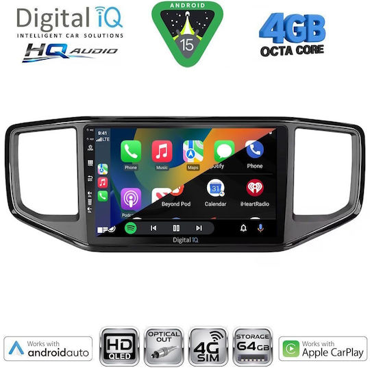 Digital IQ Ηχοσύστημα Αυτοκινήτου για Volkswagen Amarok 2017-2022 (Bluetooth/USB/WiFi/GPS/Apple-Carplay/Android-Auto) με Οθόνη Αφής 9"