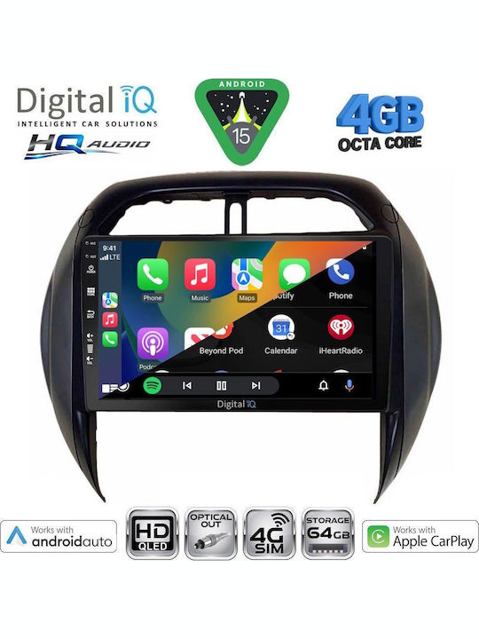 Digital IQ Car Audio System for Toyota RAV 4 2000-2006 with Clima Bluetooth USB WiFi GPS Apple CarPlay Android Auto with 9" Touch Screen