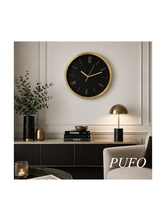 Pufo Gold Wanduhr Ø30cm