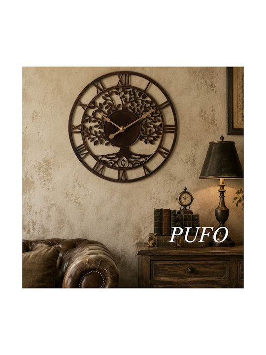 Ceas de Perete Antic Metalic Bronz Ø26cm