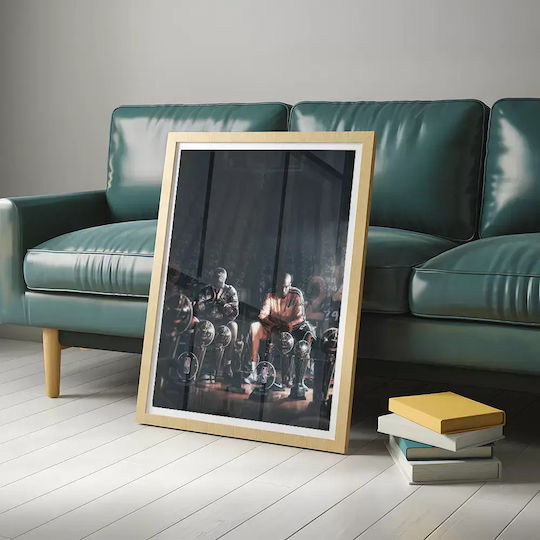 Poster NBA Kobe Trophée SNK063 40cm x 50cm Cadru Lemn Maro