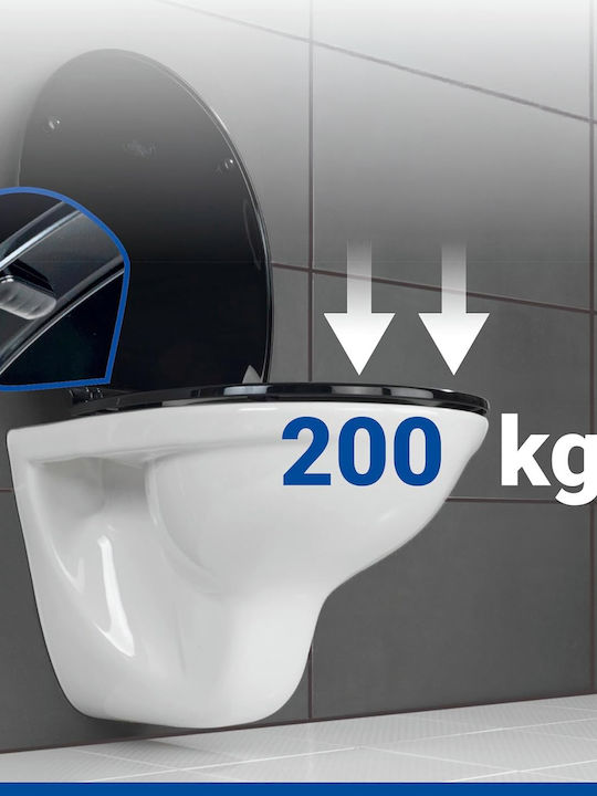 Toilet Seat Plastic Black