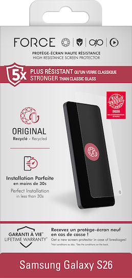 Force Glass Displayschutzfolie Galaxy S26 2d Organisches Antischock Glas Transparent