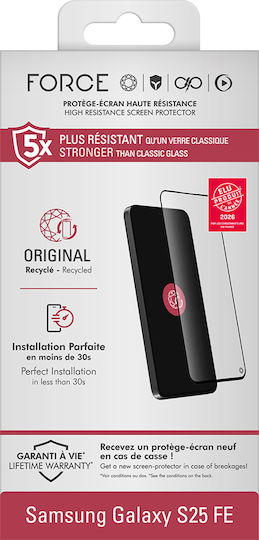Force Glass Screen Protector Galaxy S25 Fe In 2.5d Oleophobic Organic Glass Transparent