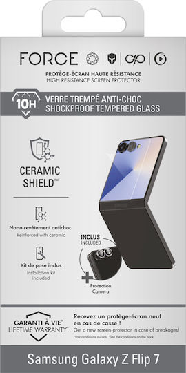 Force Glass 2.5d Screen Protector Pack Galaxy Z Flip 7 Ceramicshield Lens Protector Transparent
