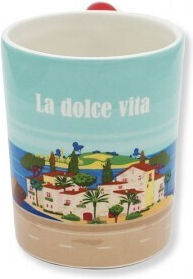 Winkee La Dolce Vita Tasse Keramik Braun 500ml