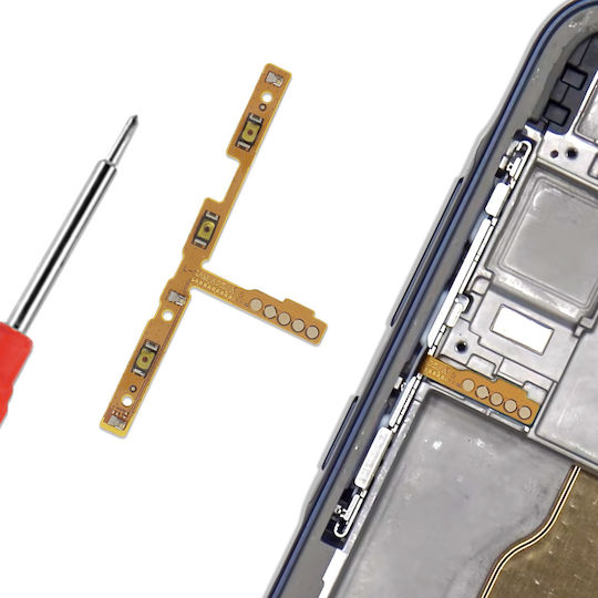 Clappio Power Volume Button Replacement Flex Cable Galaxy A35 Golden