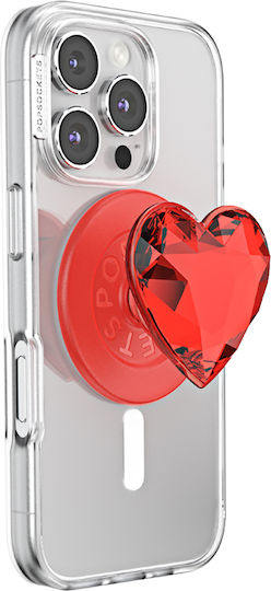 Pop-Sockets Smartphone Popgrip Premium Magsafe Stand Selfie Kristall Effekt Rote