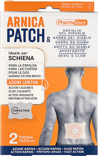 Pharmadoct StopDol Pain Relief cu Arnica, Gheara diavolului & Salcie Plasturi de încălzire 2buc