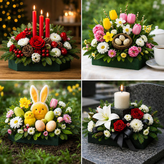 Set 20 Blocuri Spumă Florală Naturală Flori Artificiale Zola Aranjamente Florale Cu Absorbție Ridicată 23 X 11 X 8 Cm Verzi