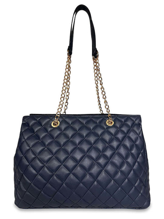 Γυναικεία Τσάντα Ώμου Strict Quilted Μπλε