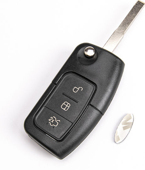 Калъф за Ключ за Автомобил Ford Fiesta Focus Galaxy Mondeo Kuga 3 Бутона Hu101