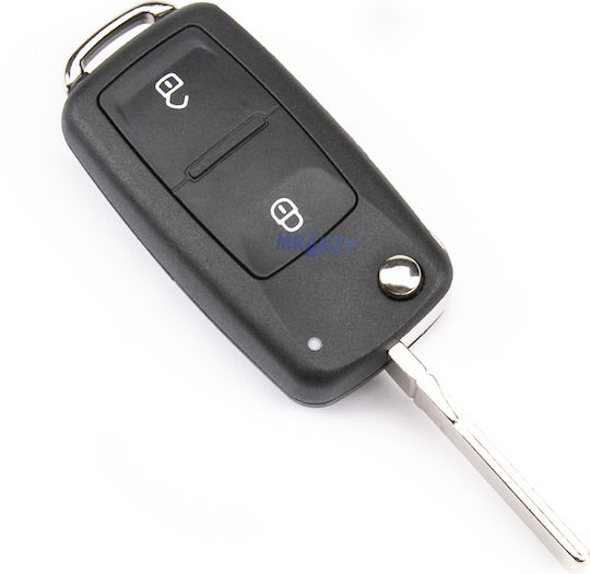 Калъф за Сгъваем Ключ Vw Beetle Eos Golf Polo Scirocco Touran 2 Бутона
