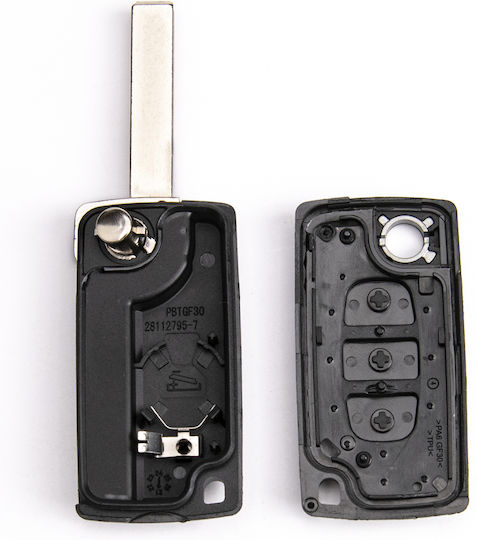 Schale Mit Klappbarem Autoschlüssel Peugeot Expert Partner 3008 5008 207 308 3 Schaltflächen
