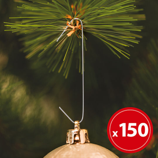 Silver Christmas Tree Hooks 150 Pcs Decorations Durable Easy To Use