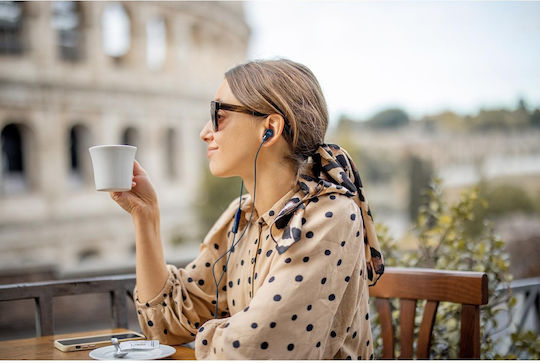 Jvc Ha-fr29uc-a-u Căști In-ear Cu Fir Microfon Usb-c Funcție Mod Sunet Husă Albastre