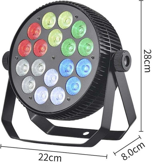 Light4me Party Par 18x10w RGBW Stage Projector