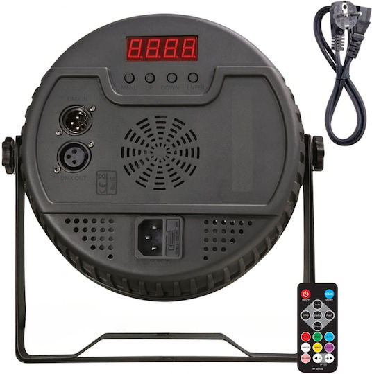 Light4me Hex Par Ring Stage Spotlight Lighting Effect Dmx 18x6w Rgbwa+uv Led+30x0.3w