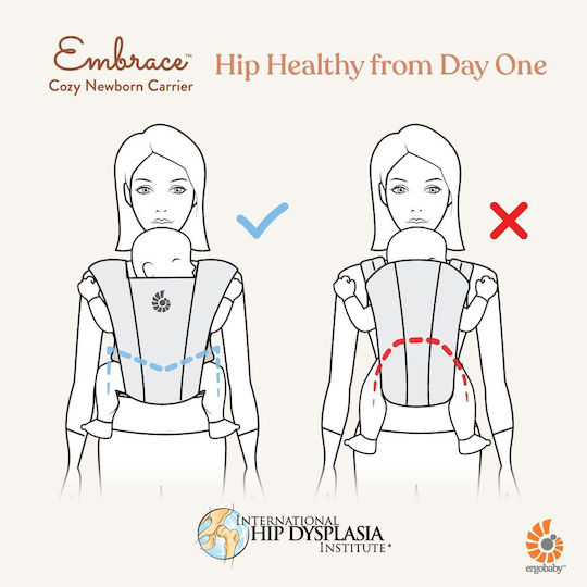 Ergobaby Μάρσιπος Πλάτης Embrace Καφέ με Μέγιστο Βάρος 0.48kg