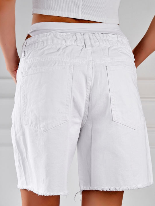 Pantaloni Scurți Pentru Femei Albi
