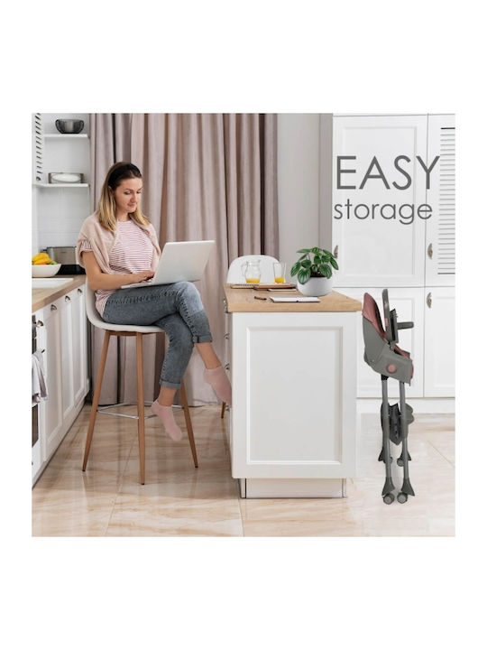 Bebe Stars Comfy Αναδιπλούμενο Καρεκλάκι Φαγητού 2 in 1 με Ρυθμιζόμενο Ύψος Μπεζ