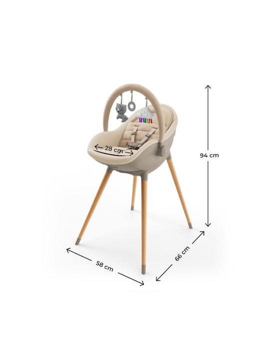Kinderkraft Fini Up Столче За Хранене Бежово