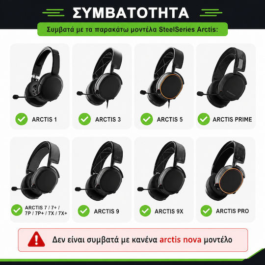 SteelSeries Ανταλλακτικά Earpads Μαύρα