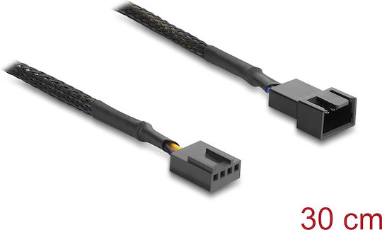DeLock 4pin - Cable 0.3m Μαύρο 91360