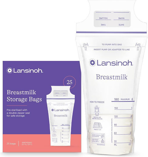 Lansinoh Breast Milk Storage Bags 180ml 25pcs