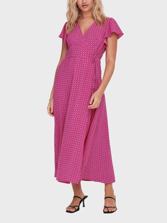 Summer Midi Wrap Dress Very Berry