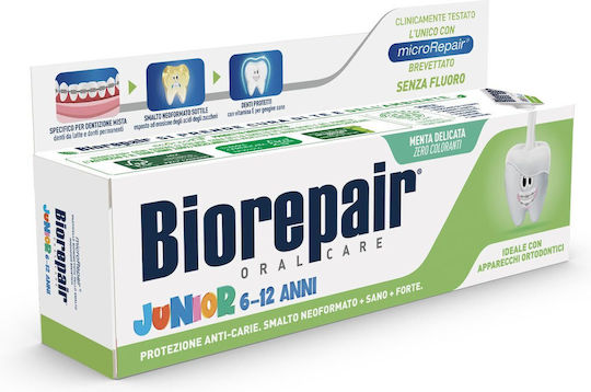 BioRepair Junior Kinderzahnpasta für 6+ Jahre mit Minzgeschmack 50ml