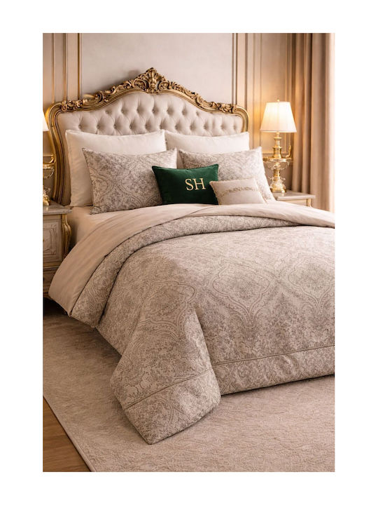 SteweHome Cotton Duvet Cover Set 200x230cm Double With 2 Pillowcases & 1 Bed Sheet Stewehome Duvet Cover Set With Fitted Sheet Double Cotton 200x230 Cm Ste-020741-v41227