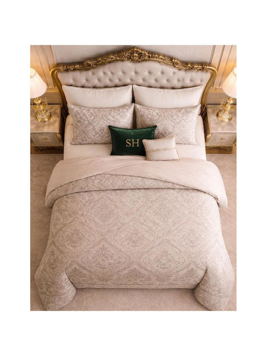 SteweHome Cotton Duvet Cover Set 200x230cm Double With 2 Pillowcases & 1 Bed Sheet Stewehome Duvet Cover Set With Fitted Sheet Double Cotton 200x230 Cm Ste-020741-v41227